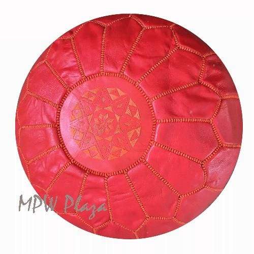 Grapefruit, Moroccan Pouf Ottoman 14x20 - MPW Plaza