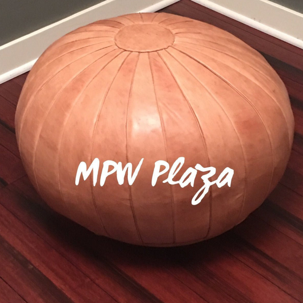 MPW Plaza® Deco Moroccan Pouf, Sand tone, 19" x 29" Topshelf Moroccan Leather, ottoman (Cover) freeshipping - MPW Plaza®