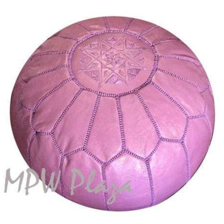 Violet, Moroccan Pouf Ottoman, 14x20 - MPW Plaza