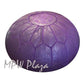 Dark Purple, Moroccan Pouf Ottoman, 14x20 - MPW Plaza