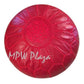Ruby Red, Moroccan Pouf Ottoman, Stuffed 14x20 - MPW Plaza