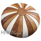 MPW Plaza® Deco Moroccan Pouf, Natural tone, 20" x 35" Topshelf Moroccan Leather,  couture ottoman (Cover) freeshipping - MPW Plaza®