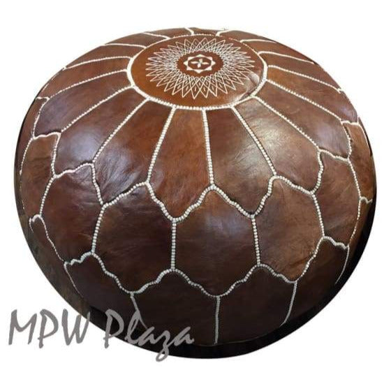 MPW Plaza® Arch Shell Moroccan Pouf Brown, 19