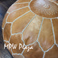 MPW Plaza® Arch Shell Moroccan Pouf, Light Tan tone, 19" x 29" Topshelf Moroccan Leather,  ottoman (Cover) freeshipping - MPW Plaza®