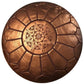 MPW Plaza® Moroccan Pouf, Bronze tone, 14" x 20" Topshelf Moroccan faux Leather,  ottoman (Stuffed) freeshipping - MPW Plaza®