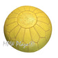 MPW Plaza® Moroccan Pouf, Canary Yellow tone, 14" x 20" Topshelf Moroccan Leather,  ottoman (Cover) freeshipping - MPW Plaza®