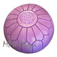 MPW Plaza® Moroccan Pouf, Light Purple tone, 14" x 20" Topshelf Moroccan Leather,  ottoman (Cover) freeshipping - MPW Plaza®