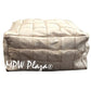 MPW Plaza® Pouf Square Mosaic, Natural tone, 9" x 18" Topshelf Moroccan Leather,  couture ottoman (Stuffed) freeshipping - MPW Plaza®