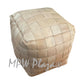 MPW Plaza® Pouf Square Mosaic, Natural, 18" x 18" Topshelf Leather (Cover)