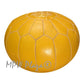 MPW Plaza® Moroccan Pouf, Mustard tone, 14"x20" Topshelf Moroccan Leather,  ottoman (Cover) freeshipping - MPW Plaza®