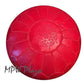 Red, Stuffed, Moroccan Pouf Ottoman, 14x20 - MPW Plaza