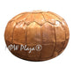 MPW Plaza® Retro Arch Moroccan Pouf Brown tone 14x20 Topshelf Moroccan Leather,  ottoman Cover) freeshipping - MPW Plaza®