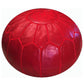 MPW Plaza® Moroccan Pouf, Ruby Red tone, 14" x 20" Topshelf Moroccan Leather,  couture ottoman (Stuffed) freeshipping - MPW Plaza®