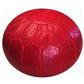MPW Plaza® Moroccan Pouf, Ruby Red tone, 14" x 20" Topshelf Moroccan Leather,  ottoman (Cover) freeshipping - MPW Plaza®