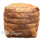 MPW Plaza® Pouf Square Mosaic, Light Tan tone, 18" x 18" Topshelf Moroccan Leather,  ottoman (Stuffed) freeshipping - MPW Plaza®