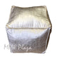 MPW Plaza® Velvet Square Pouf Vanilla tone 18" x 18" Topshelf Velvet,  couture ottoman (Cover) freeshipping - MPW Plaza®