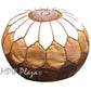 MPW Plaza® Arch Shell Moroccan Pouf, TriTone, 19" x 29" Topshelf Moroccan Leather,  (Stuffed) freeshipping - MPW Plaza®