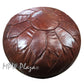 MPW Plaza® Turbo Retro Moroccan Pouf, Brown, 14" x 20" Topshelf Moroccan Leather,  couture ottoman (Cover) freeshipping - MPW Plaza®