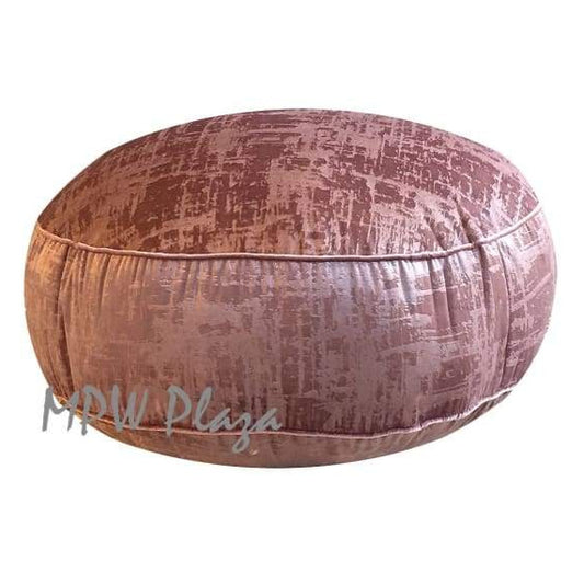 Velvet Moroccan Pouf Ottoman Cherry Blossom - MPW Plaza