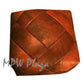 MPW Plaza® ZigZag Moroccan Pouf, Brown tone, Square 16" x 26" crafted by hand, Premium Moroccan Leather, Limited edition exclusive, couture ottoman (Stuffed) freeshipping - MPW Plaza®